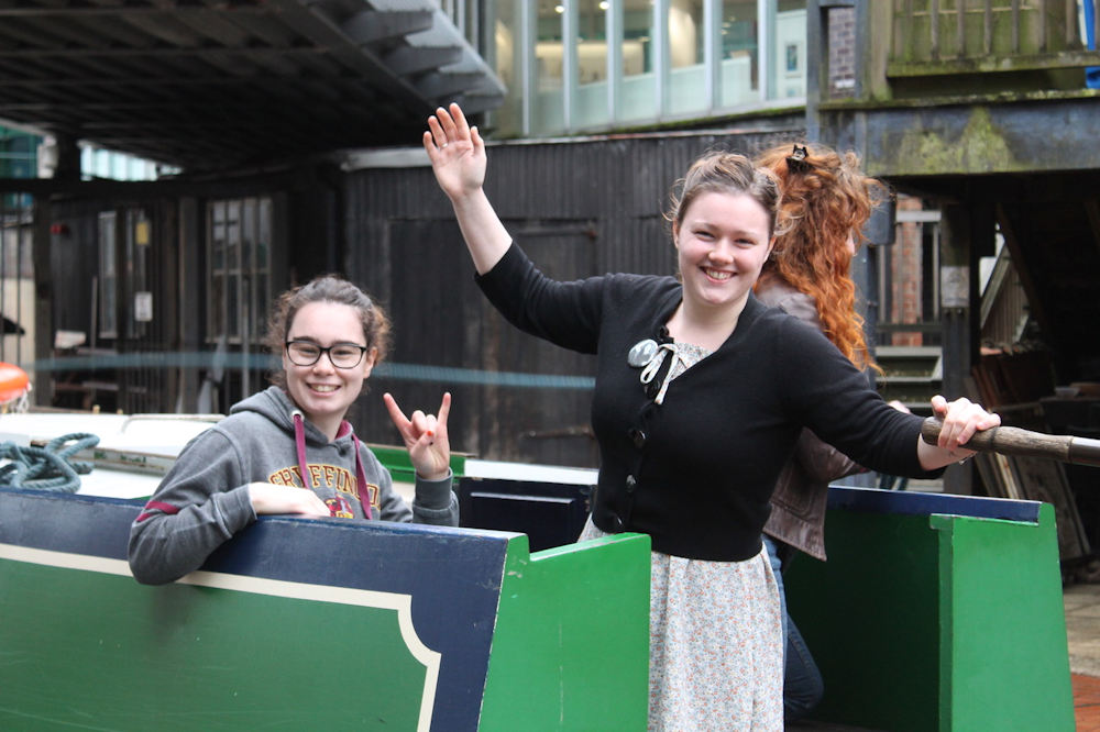 Frank Wise visit to Tooley's Boatyard